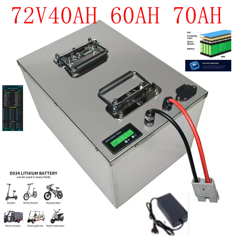 72V 30Ah Lifepo4 Battery Pack - Batterie lithium-ion 72V 40Ah-100Ah avec BMS
